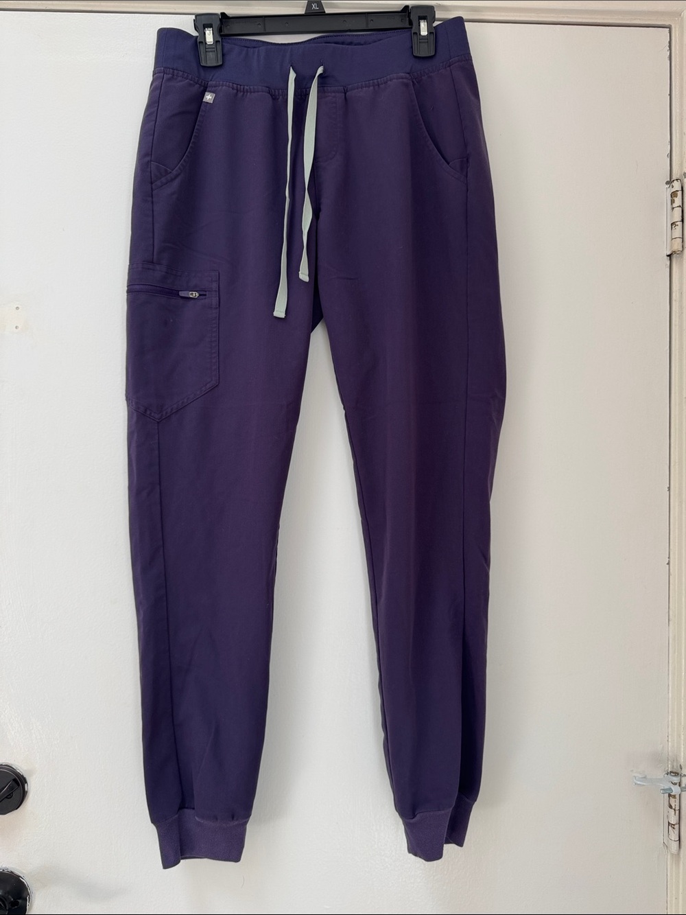 Figs Women's Purple Shadow Joggers with Drawstring